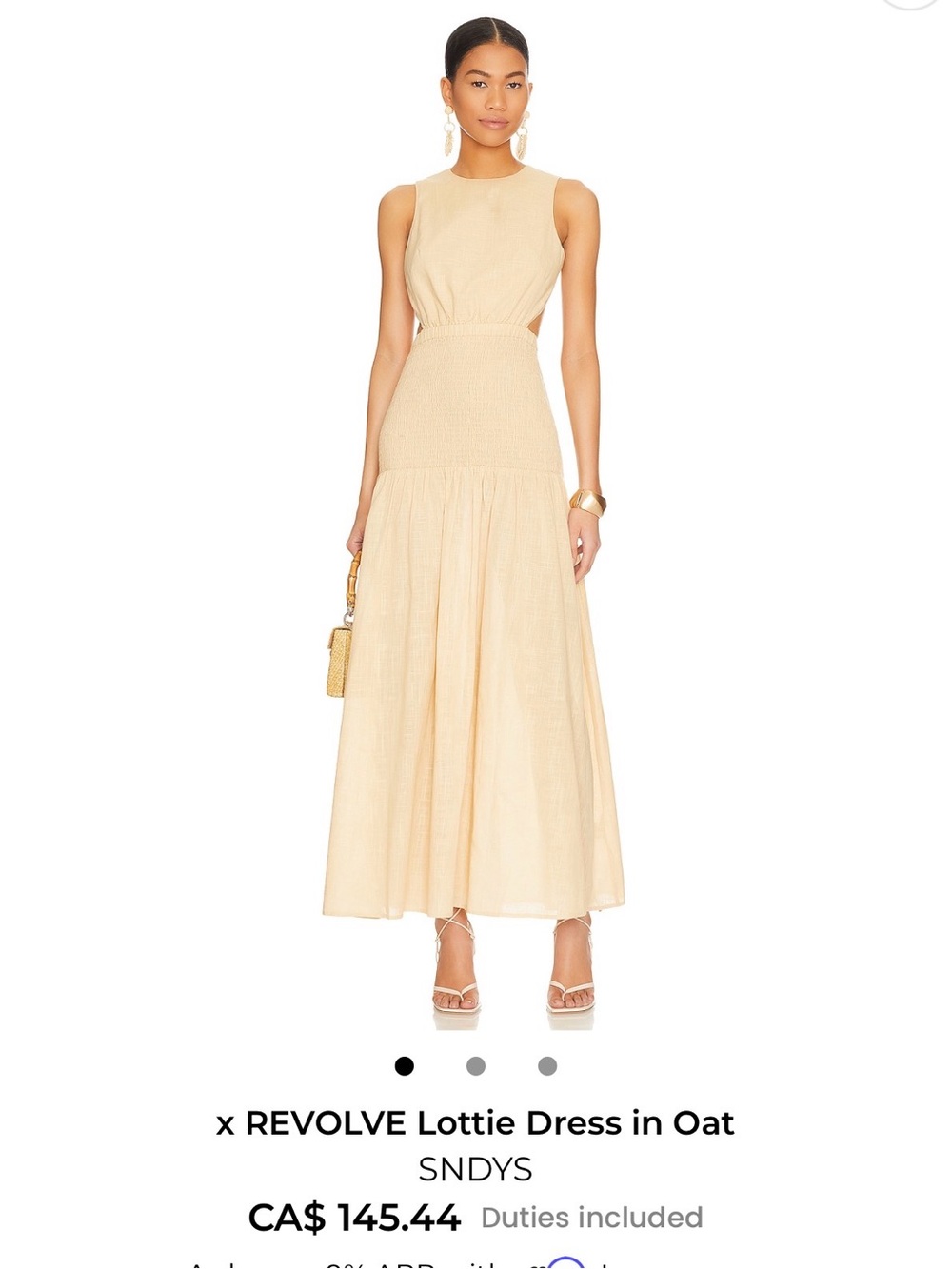 REVOLVE Lottie Maxi Dress in Oat